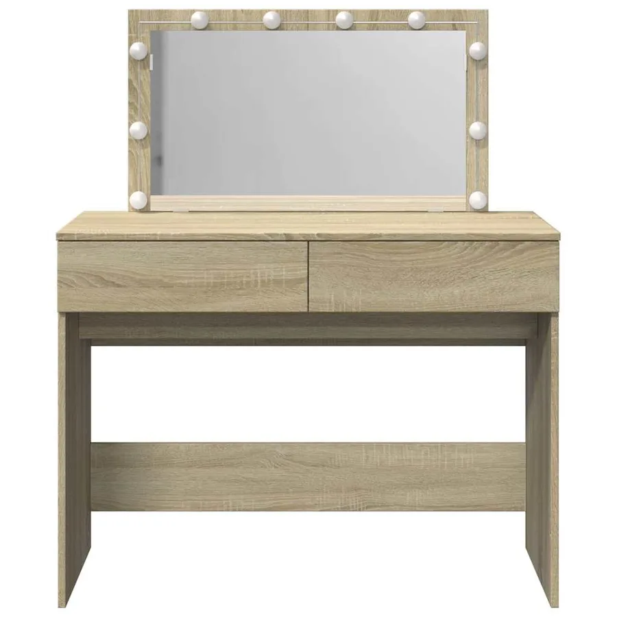 Coiffeuse avec LED chêne sonoma 100x40x120 cm - 5