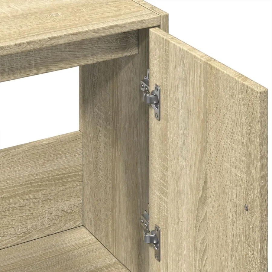 Armoire d'évier chêne sonoma 63x29x55 cm bois d'ingénierie - 8