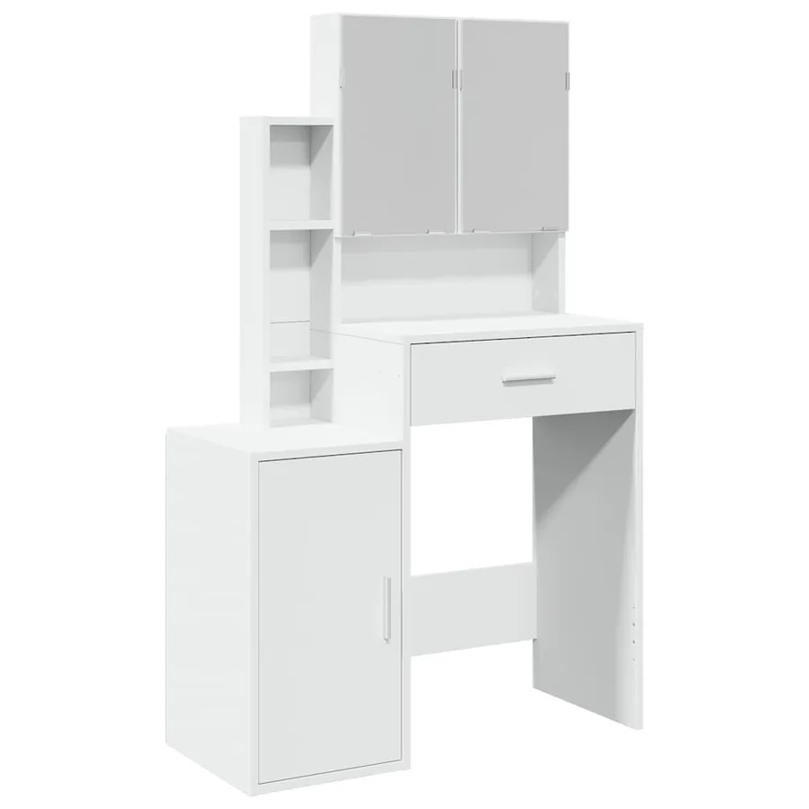 Coiffeuse avec armoire blanc 80x35x132 cm - 2