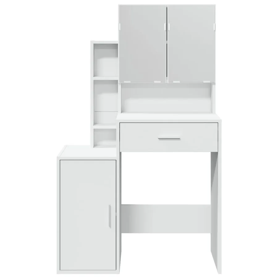 Coiffeuse avec armoire blanc 80x35x132 cm - 5