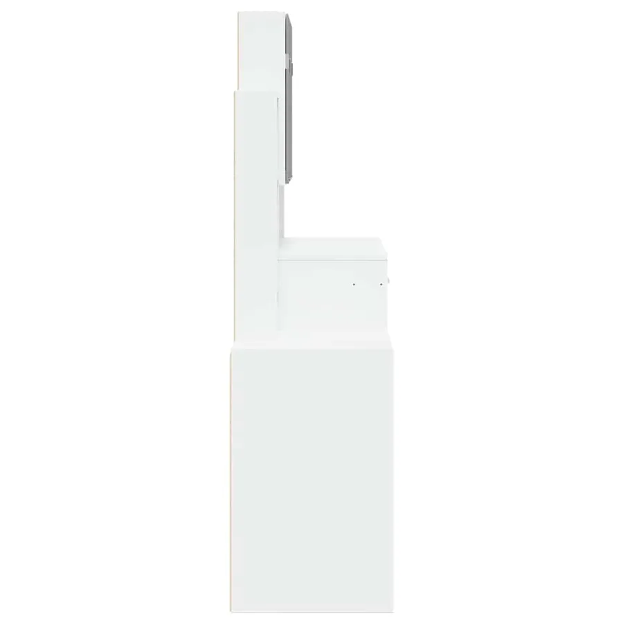 Coiffeuse avec armoire blanc 80x35x132 cm - 6