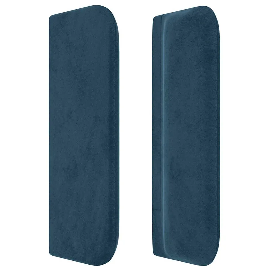 Tête de lit avec oreilles Bleu foncé 183x16x78/88 cm Velours - 4
