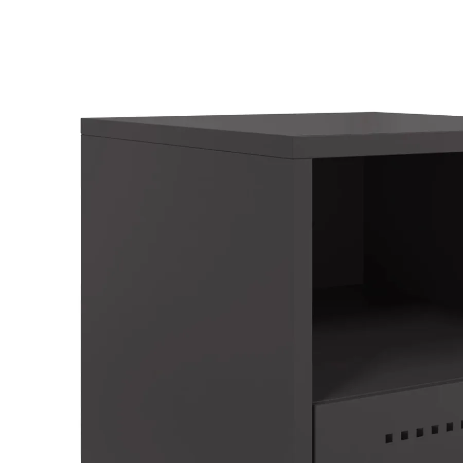 Table de chevet noir 36x39x60,5 cm acier - 10