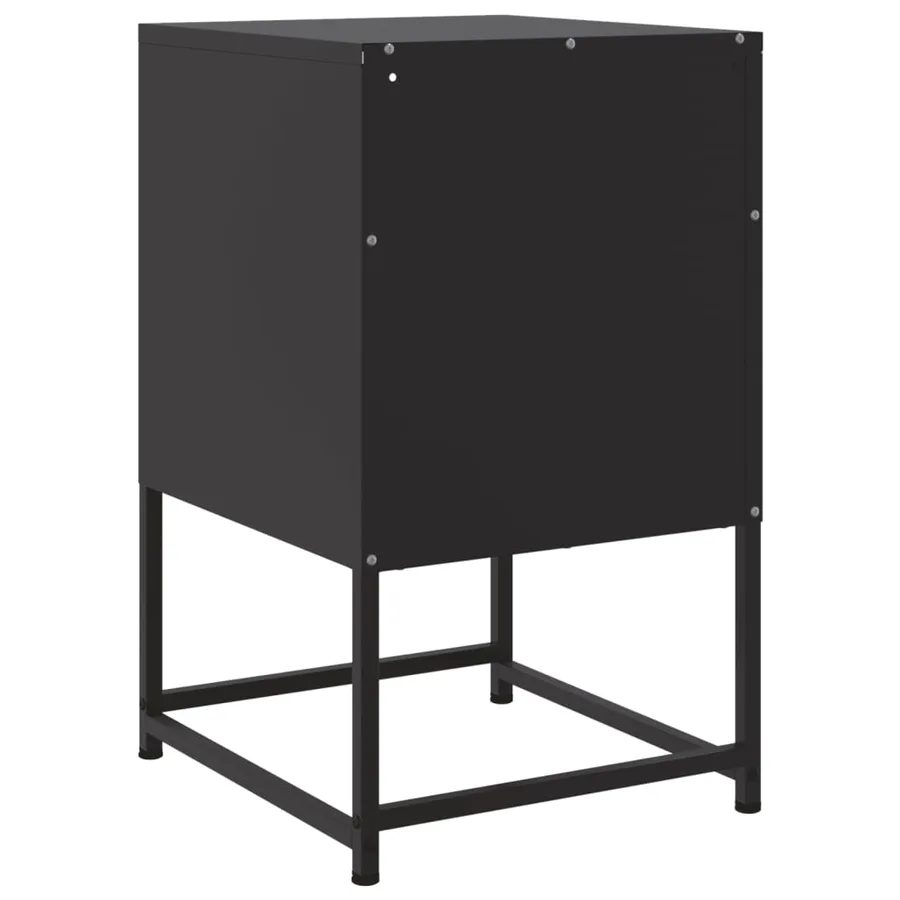 Table de chevet noir 36x39x60,5 cm acier - 8