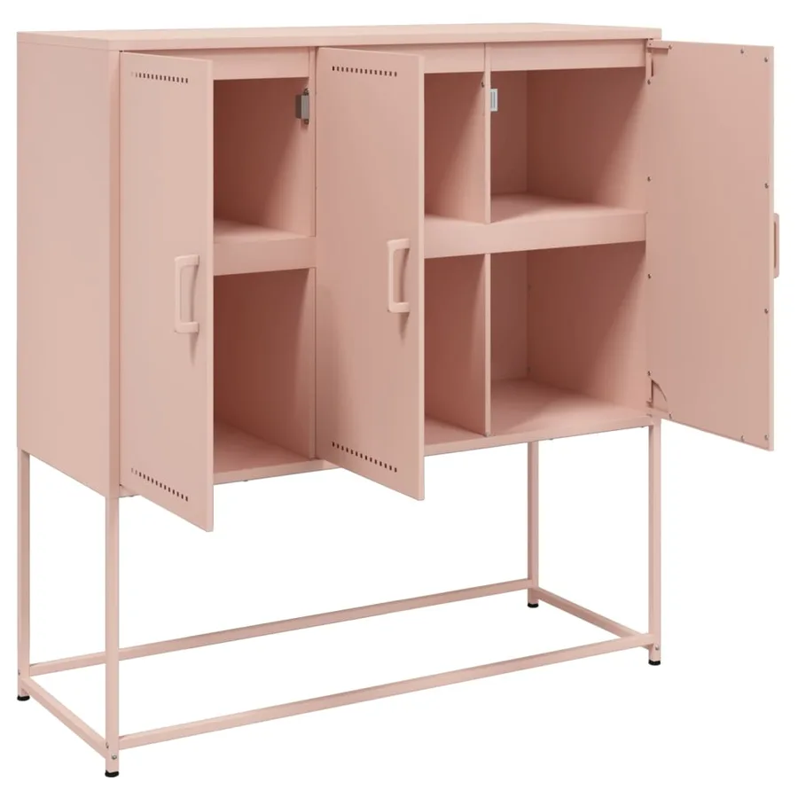Buffet haut rose 100,5x39x107 cm acier - 10