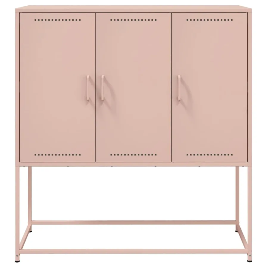 Buffet haut rose 100,5x39x107 cm acier - 6