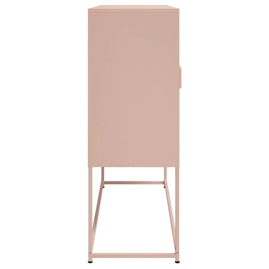 Buffet haut rose 100,5x39x107 cm acier - 7