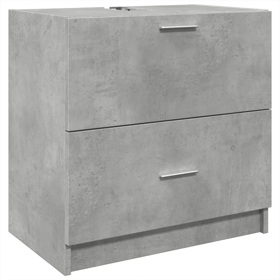 Armoire d'évier gris béton 59x37x59 cm Bois d'ingénierie - 2