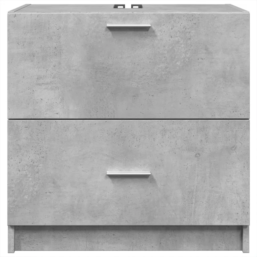 Armoire d'évier gris béton 59x37x59 cm Bois d'ingénierie - 4