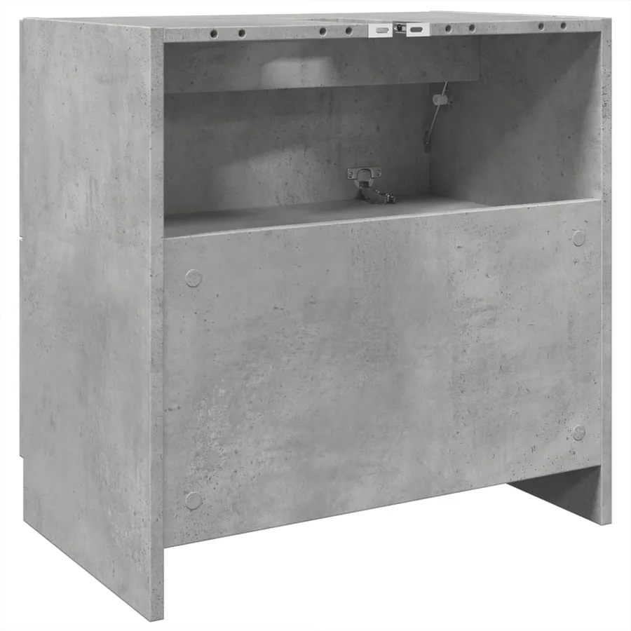Armoire d'évier gris béton 59x37x59 cm Bois d'ingénierie - 7