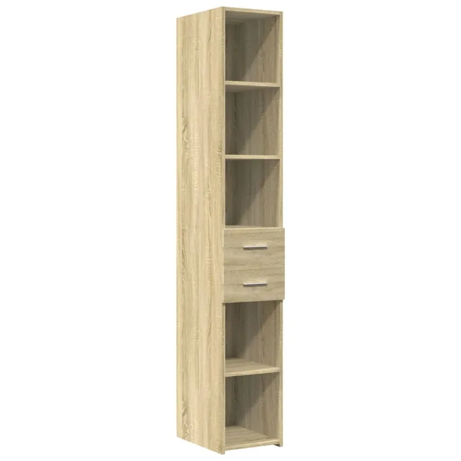 Buffet haut chêne sonoma 30x42,5x185 cm bois d'ingénierie - 2