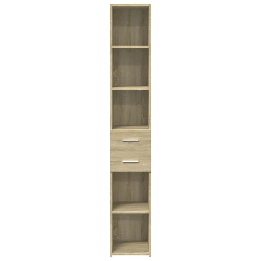 Buffet haut chêne sonoma 30x42,5x185 cm bois d'ingénierie - 4