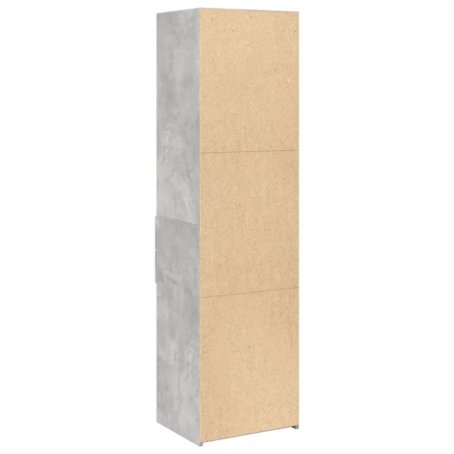 Buffet haut gris béton 50x42,5x185 cm bois d'ingénierie - 6