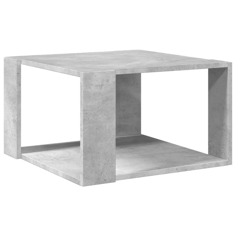 Table basse gris béton 51,5x51,5x30 cm bois d'ingénierie - 2