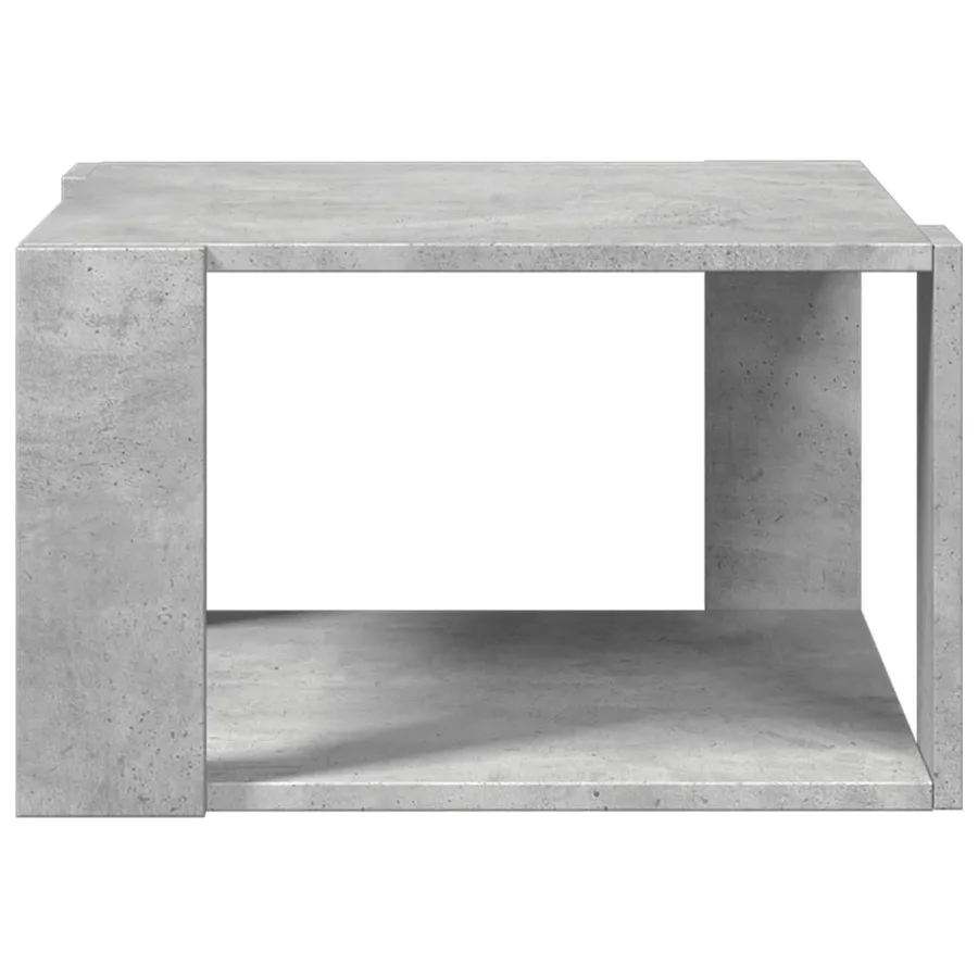 Table basse gris béton 51,5x51,5x30 cm bois d'ingénierie - 4
