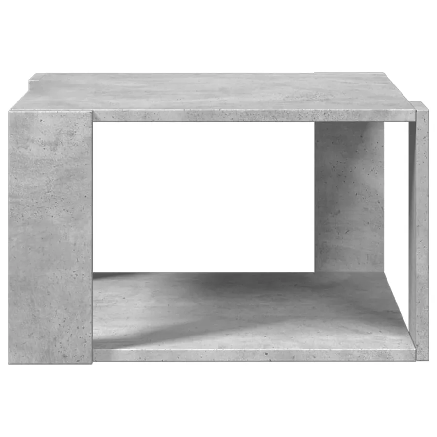 Table basse gris béton 51,5x51,5x30 cm bois d'ingénierie - 5