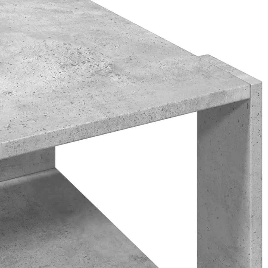 Table basse gris béton 51,5x51,5x30 cm bois d'ingénierie - 7