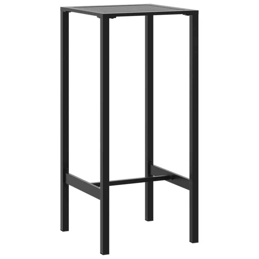 Ensemble de bar de jardin 3 pcs noir acier enduit de poudre - 3