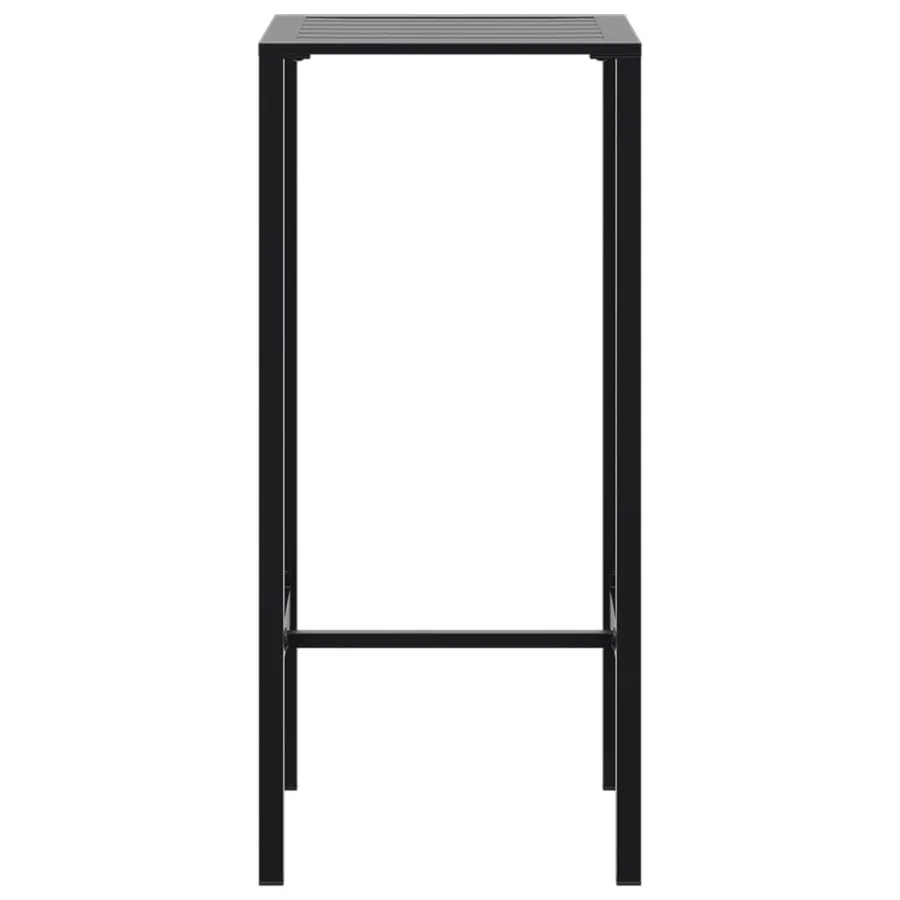 Ensemble de bar de jardin 3 pcs noir acier enduit de poudre - 5