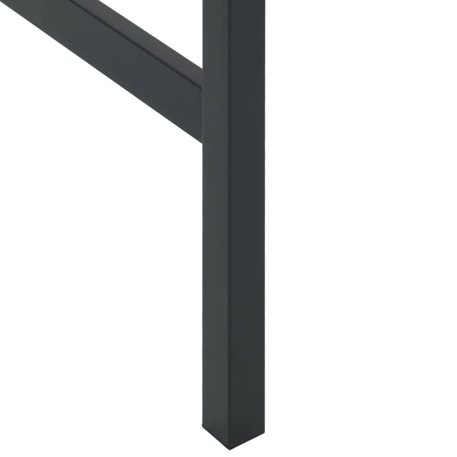 Table de bar noir 100x100x110 cm acier enduit de poudre - 6