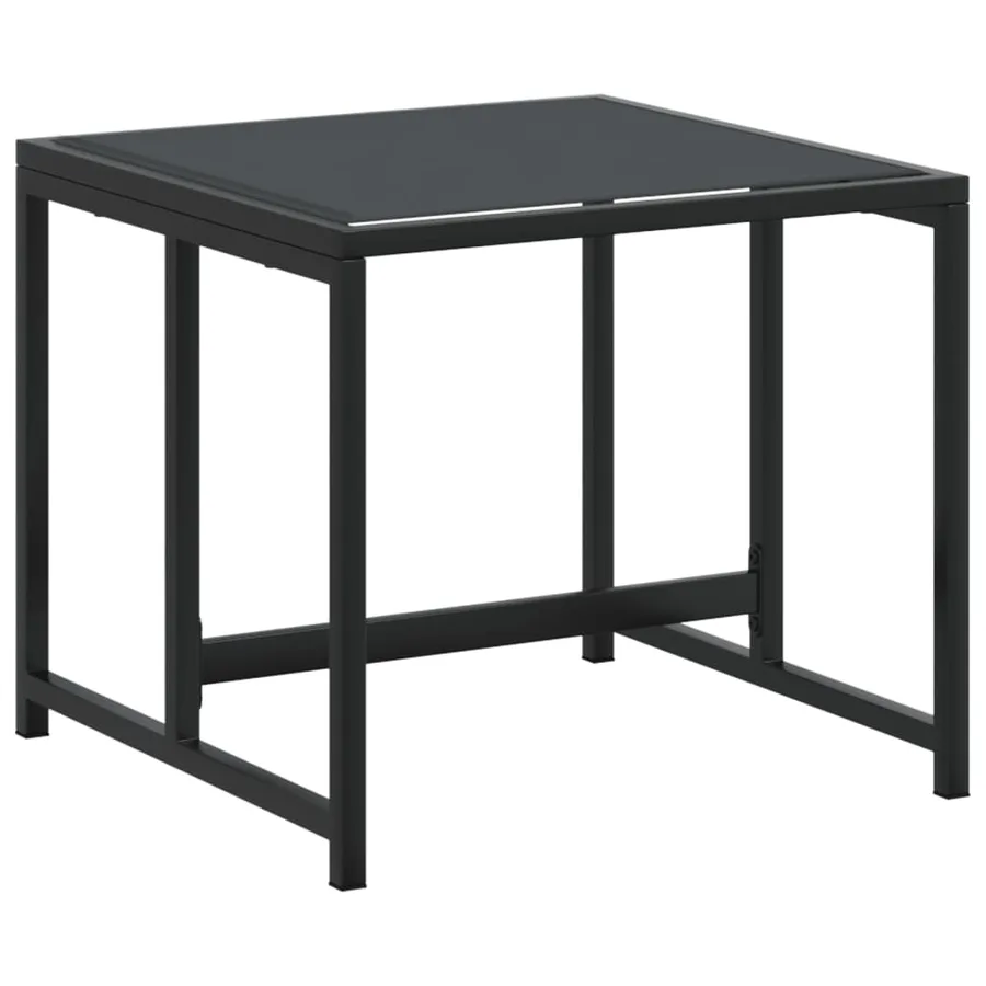 Ensemble à manger de jardin 17 pcs noir textilène - 5