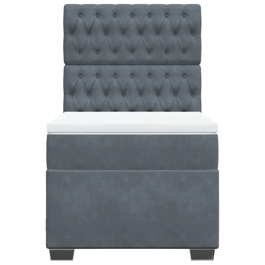 Sommier à lattes de lit avec matelas Gris foncé 100x200 cm - 4