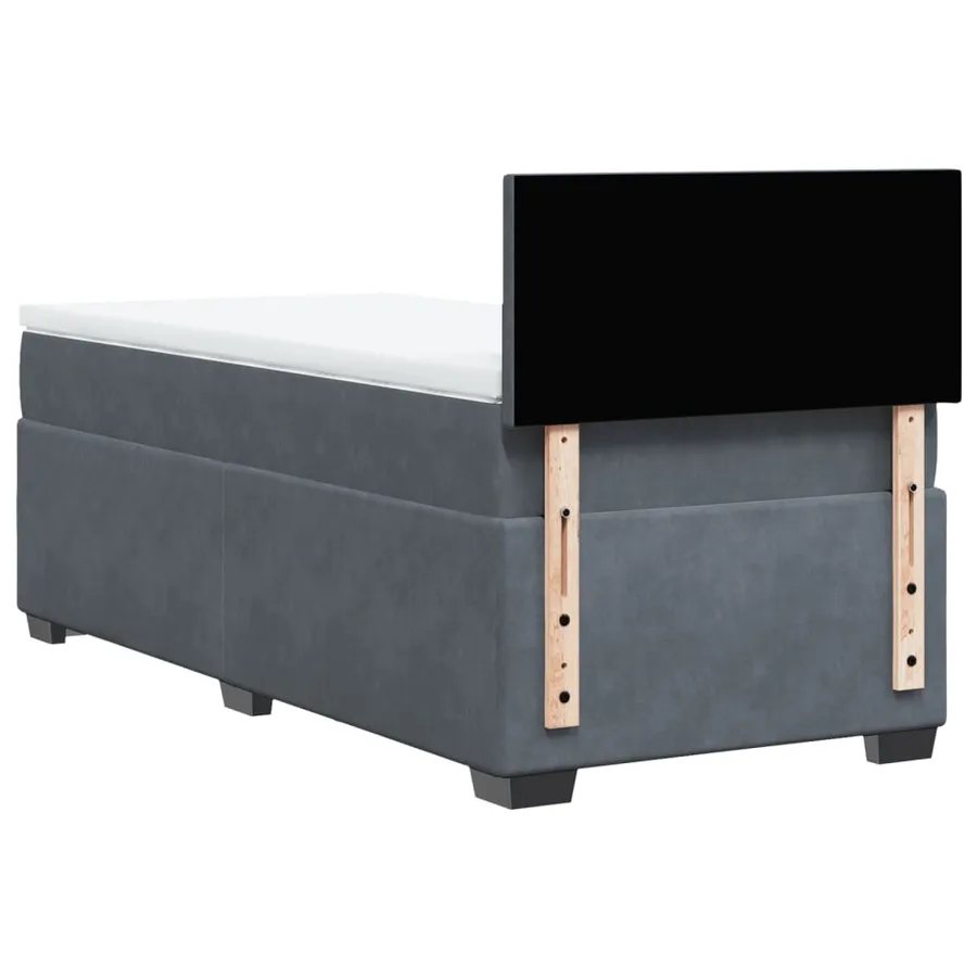 Sommier à lattes de lit avec matelas Gris foncé 100x200 cm - 8