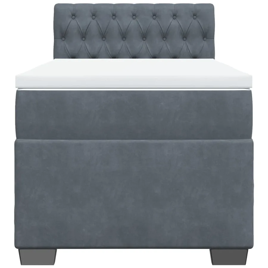 Sommier à lattes de lit avec matelas Gris foncé 100x200 cm - 6