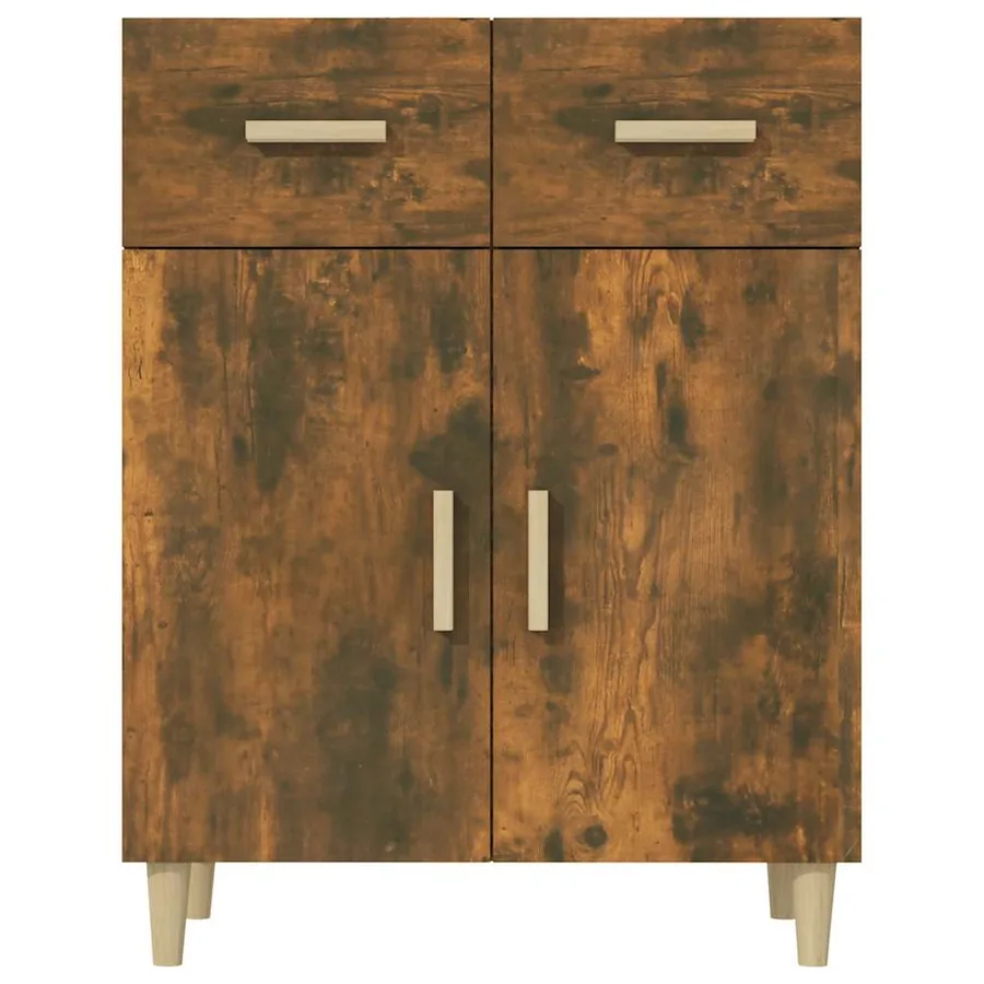Buffet Chêne fumé 69,5x34x89 cm Bois d'ingénierie - 3