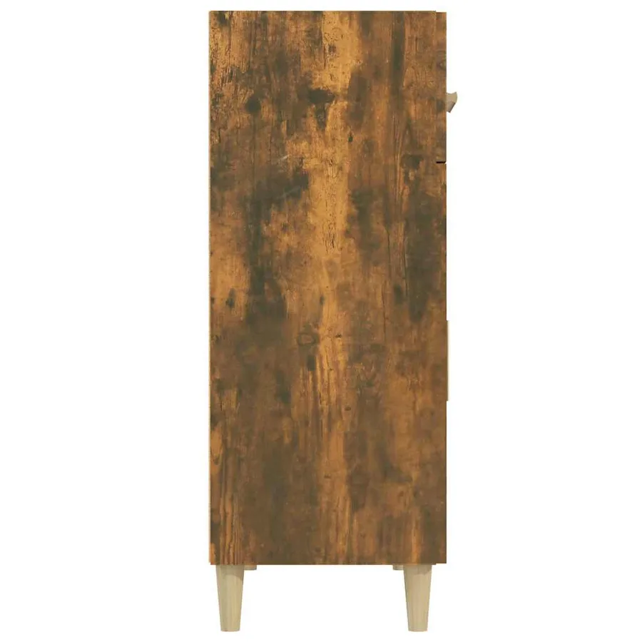 Buffet Chêne fumé 69,5x34x89 cm Bois d'ingénierie - 5