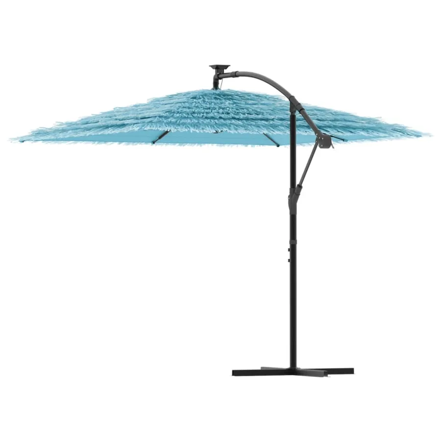 Parasol de jardin avec mât en acier bleu 246x246x230 cm - 5