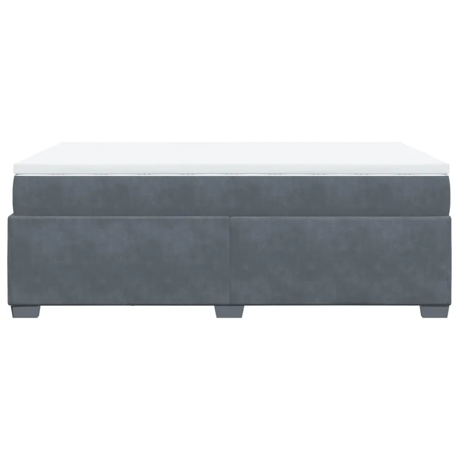 Sommier à lattes de lit et matelas Gris foncé 120x200cm Velours - 8