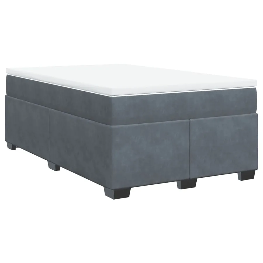 Sommier à lattes de lit et matelas Gris foncé 120x200cm Velours - 9