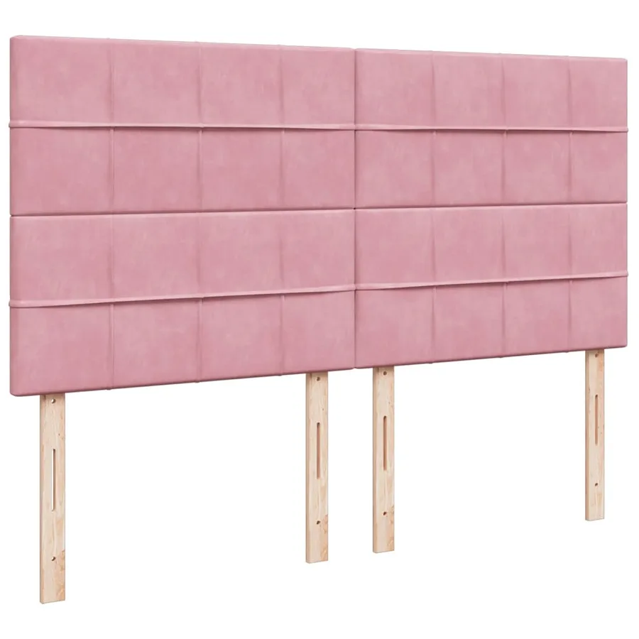 Sommier à lattes de lit avec matelas Rose 200x200 cm Velours - 8