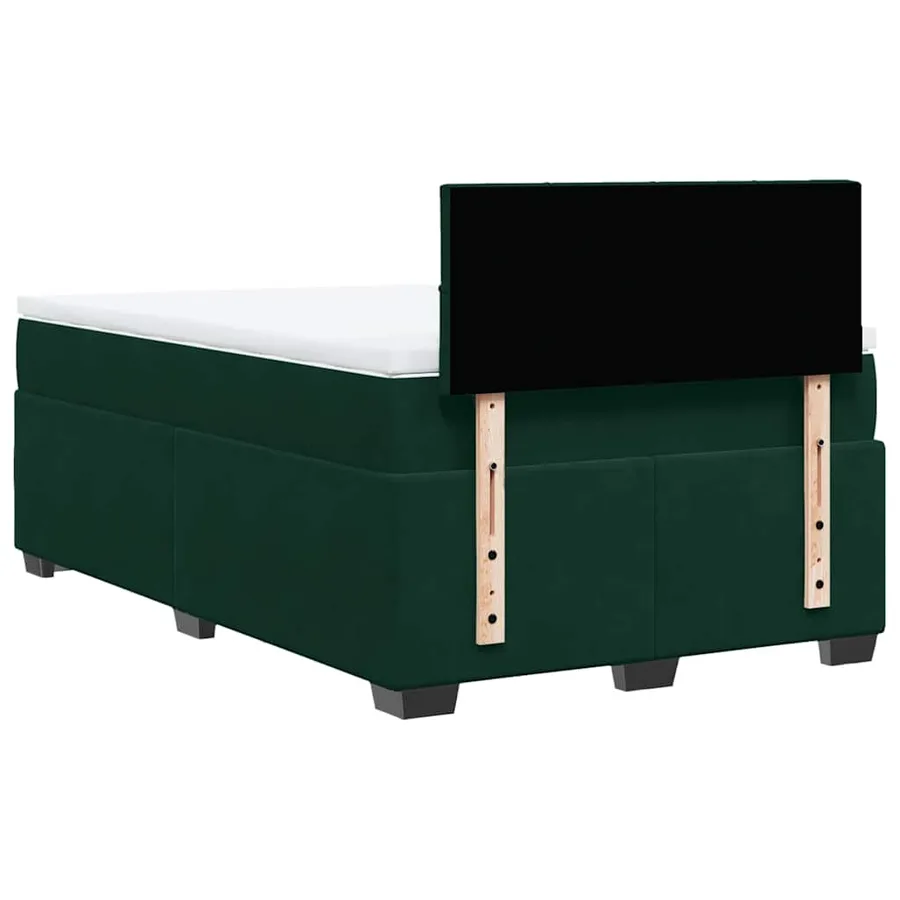 Sommier à lattes de lit avec matelas vert foncé 120x190 cm - 10