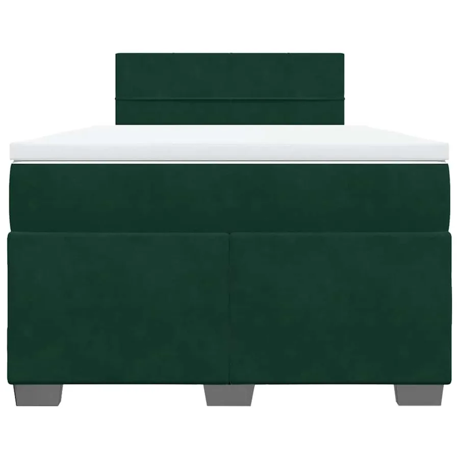 Sommier à lattes de lit avec matelas vert foncé 120x190 cm - 4