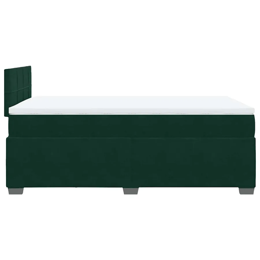 Sommier à lattes de lit avec matelas vert foncé 120x190 cm - 9