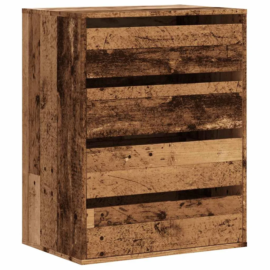 Commode d'angle vieux bois 60x41x76 cm bois d'ingénierie - 2