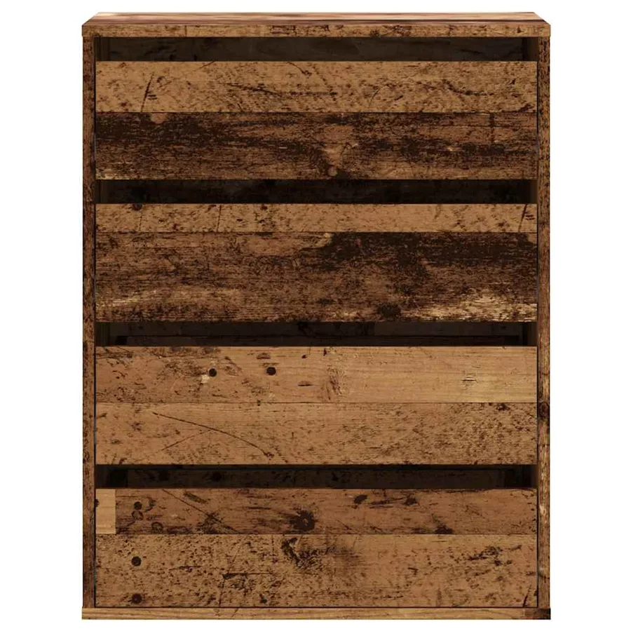 Commode d'angle vieux bois 60x41x76 cm bois d'ingénierie - 4