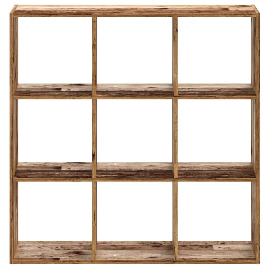 Bibliothèque vieux bois 102x32x102 cm bois d'ingénierie - 4