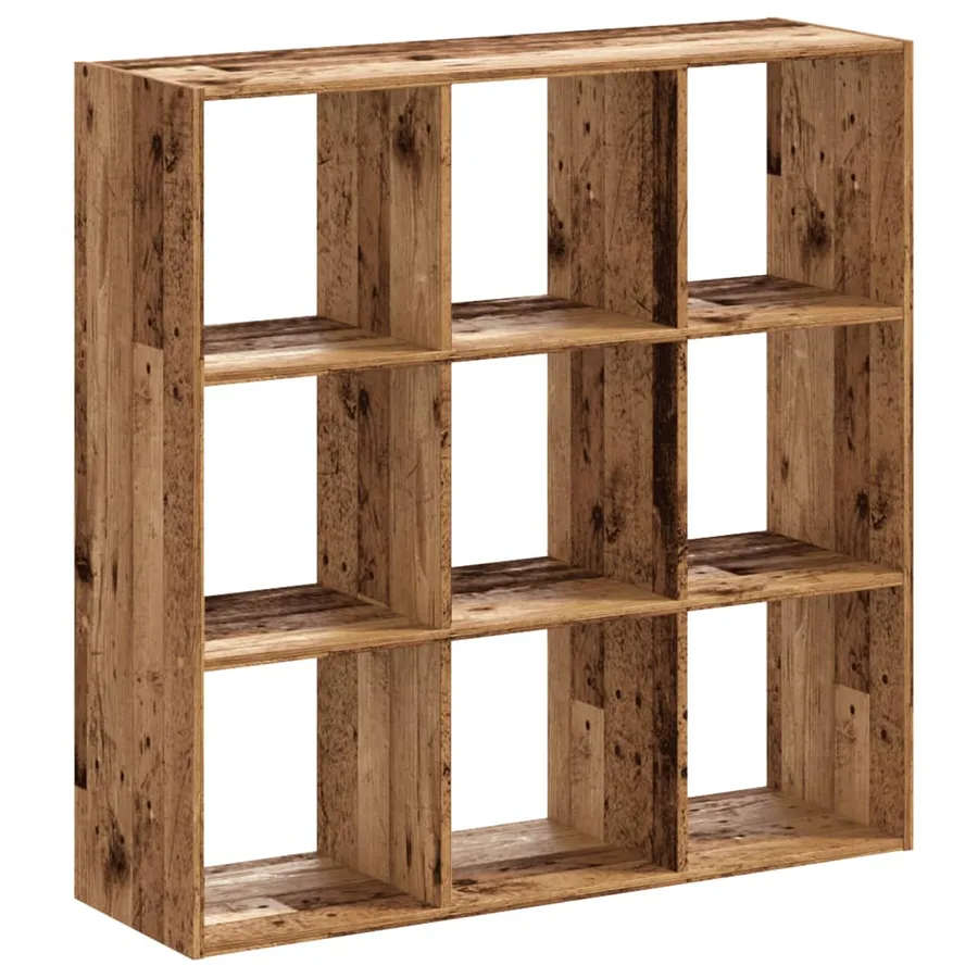 Bibliothèque vieux bois 102x32x102 cm bois d'ingénierie - 5