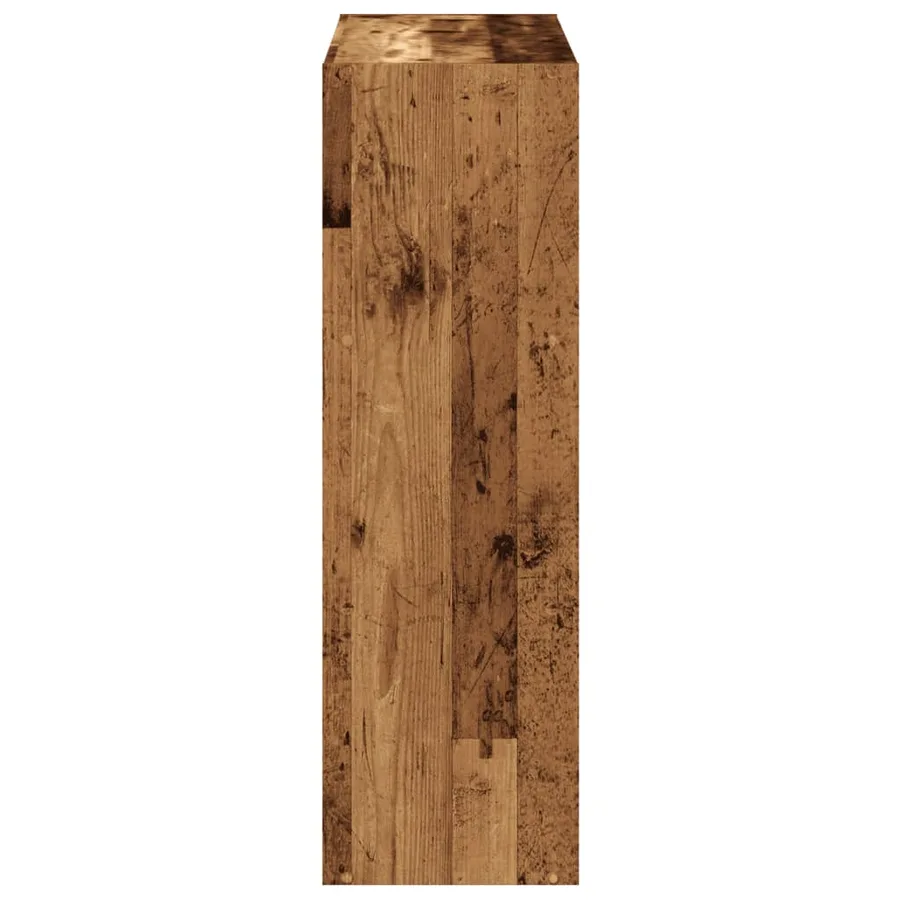 Bibliothèque vieux bois 102x32x102 cm bois d'ingénierie - 6
