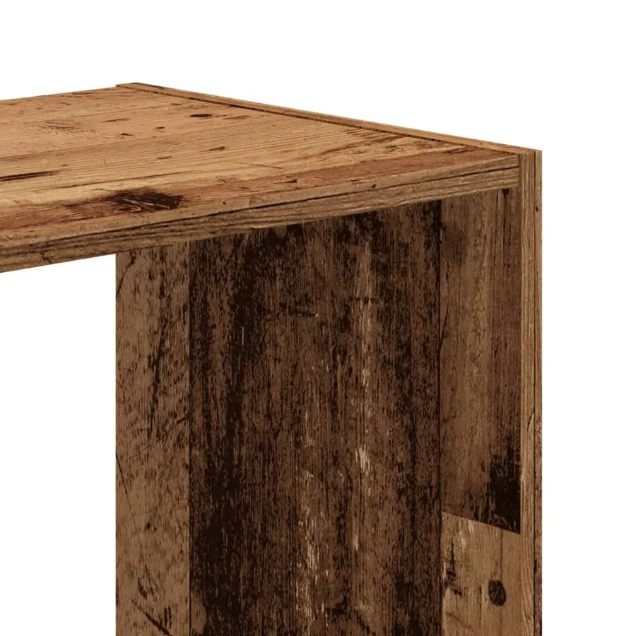 Bibliothèque vieux bois 102x32x102 cm bois d'ingénierie - 7