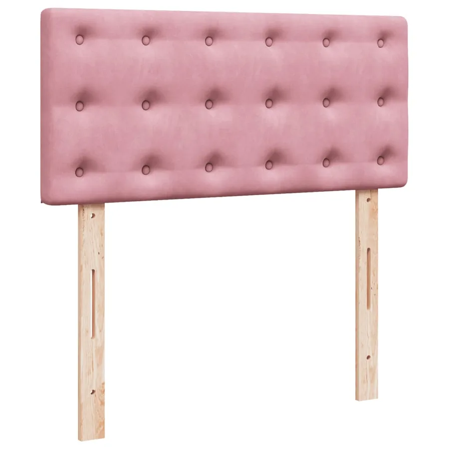 Sommier à lattes de lit avec matelas Rose 90x200 cm Velours - 9