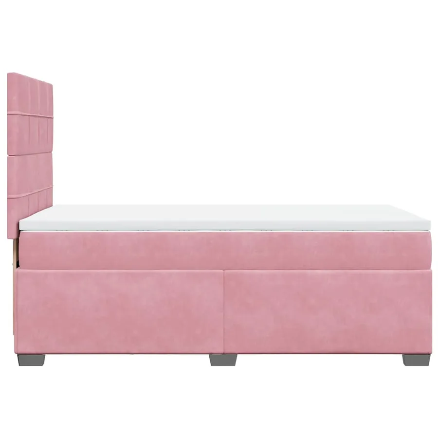 Sommier à lattes de lit avec matelas Rose 100x200 cm Velours - 12