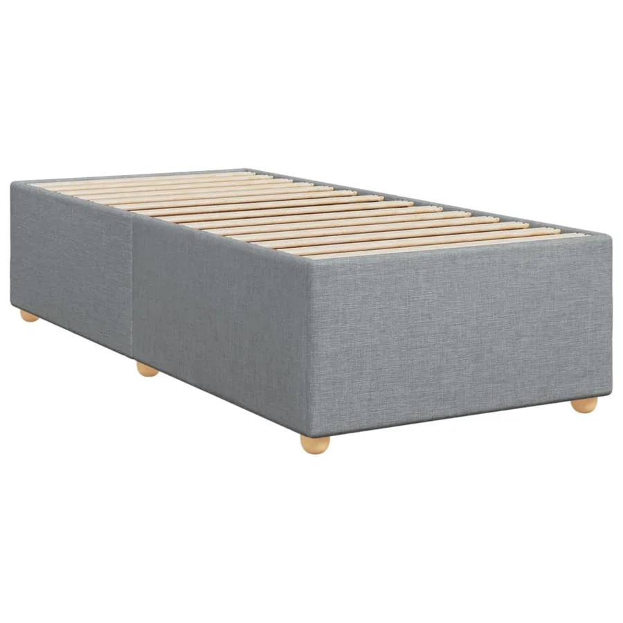 Sommier à lattes de lit avec matelas gris clair 80x200 cm tissu - 10
