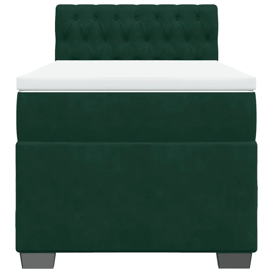 Sommier à lattes de lit avec matelas Vert foncé 100x200 cm - 6