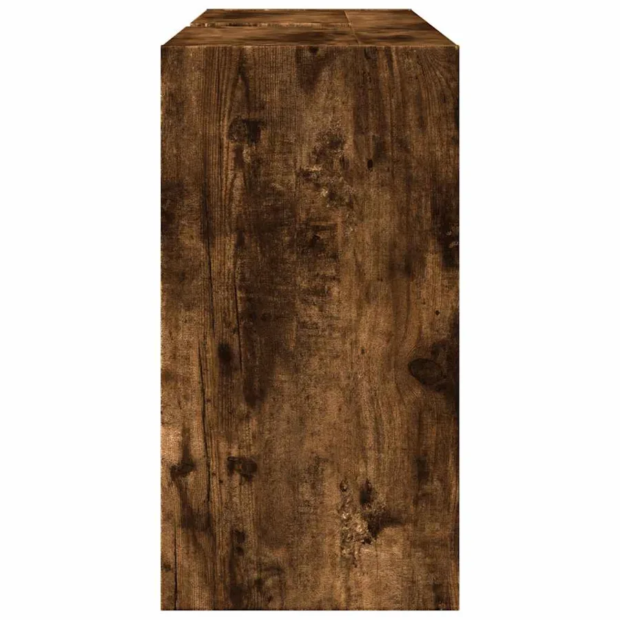 Armoire d'évier chêne fumé 90x29x55 cm bois d'ingénierie - 6