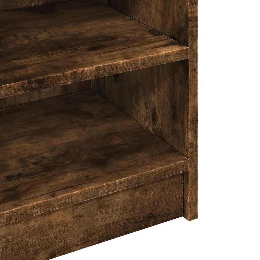 Armoire d'évier chêne fumé 90x29x55 cm bois d'ingénierie - 9