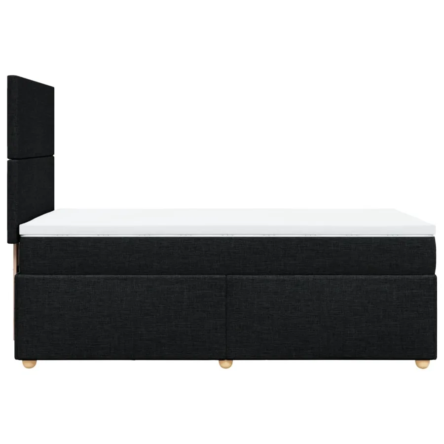 Sommier à lattes de lit et matelas Noir 80x200 cm Tissu - 7